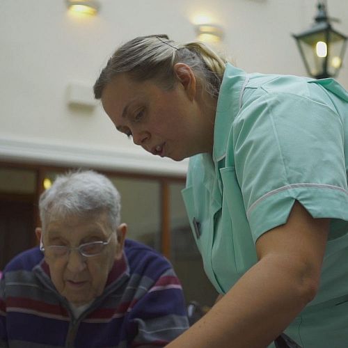 Prospect Private Nursing Home staff member and resident